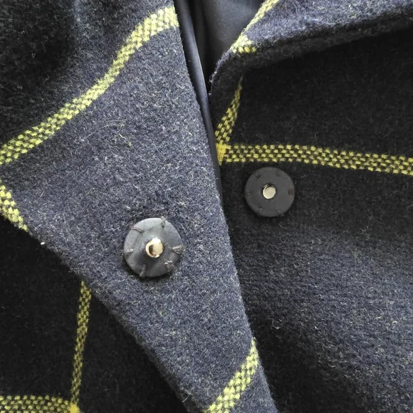 Bread n Butter Modern Cropped Check Wool Coat Size M - Picture 9 of 16